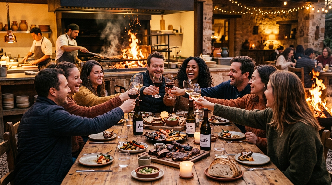 Casa Cuatro: Social, amigos y familia alrededor del fuego