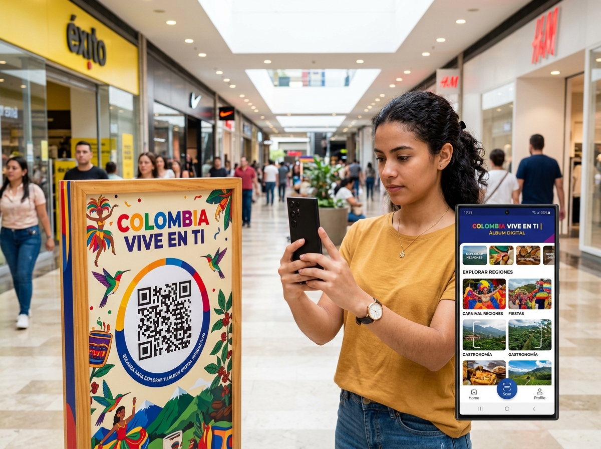 Campaña Palatino: Colombia vive en ti, Álbum Digital con Códigos QR