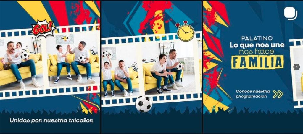 Campaña Mundial Palatino: Unidos por nuestra tricolor · GOL · Lo que nos une nos hace familia